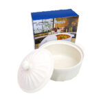 Olla loza c/ tapa y asa 1500 ml c/caja regalo 21 cm diám x 10 cm alto - Imagen 7