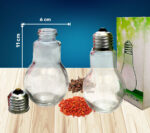 Frasco de vidrio en forma de lamparilla  150 ml