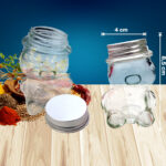 Frasco vidrio forma Oso tapa rosca - 8,5 x 4 cm - 100 ml