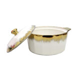 Olla loza borde dorado 1800 ml c/caja regalo 21cm diám x 10 cm alto - Imagen 6