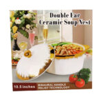 Olla loza borde dorado 1800 ml c/caja regalo 21cm diám x 10 cm alto - Imagen 5