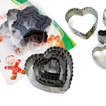 Molde de corte para galletas 5 piezas - estrellas ó corazones