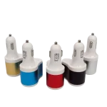 Adaptador de carga para auto 3 en 1 2 puertos USB 9.5x6cm - Imagen 4