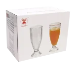 Juego copa alta vidrio 350ml x 6 unid en caja regalo 18x8cm - Imagen 2