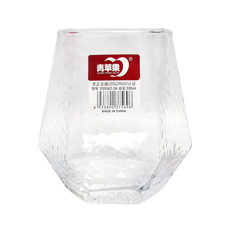 GR25127 (9) Juego vaso vidrio 330ml base hexagonal x 6 unid en caja regalo 9,5x7cm - Imagen 1