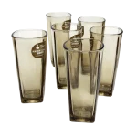 Juego vaso vidrio 300ml base cuadrada x 6 unid en caja regalo 13,5x6,5cm - Imagen 4