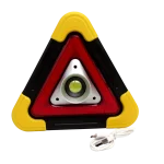 Triangulo baliza auto emergencia, linterna recargable solar usb 19x17cm - Imagen 2