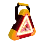 Triangulo baliza auto emergencia, linterna recargable solar usb 19x17cm - Imagen 4