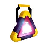 Triangulo baliza auto emergencia, linterna recargable solar usb 19x17cm - Imagen 6