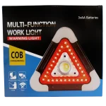 Triangulo baliza auto emergencia, linterna recargable solar usb 19x17cm - Imagen 7