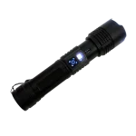 Linterna Led Táctica recargable con Zoom cable usb bateria 3 modos visor de carga  16x4cm - Imagen 6