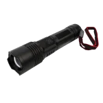 Linterna Led Táctica recargable con Zoom cable usb bateria 3 modos visor de carga  16x4cm - Imagen 4