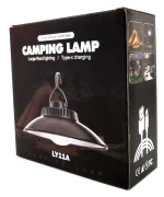 Foco Led colgante recargable plástico 18cm diám c/gancho y cable USB - Imagen 4