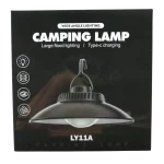 Foco Led colgante recargable plástico 18cm diám c/gancho y cable USB - Imagen 3