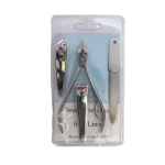 Set manicura 4 pcs corta uñas X 2 pinza y lima - Imagen 2