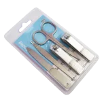 Set manicura 5 pcs corta uñas X 2 unid lima pinza limpia cutícula