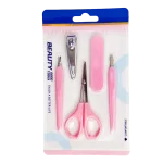 Set manicura 5 pcs pinza lima tijera limpia cutícula x 2 unid - Imagen 2