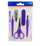 Set manicura 5 pcs pinza lima tijera limpia cutícula x 2 unid - Imagen 4