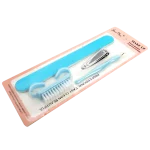 Set manicura 4 pcs lima (18x2cm) corta uña cepillo y limpia cutícula - Imagen 4