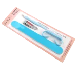 Set manicura 4 pcs lima (18x2cm) corta uña cepillo y limpia cutícula - Imagen 2