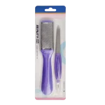 Set 2 limas para pies mango plástico 18x3cm y 15x1,5cm