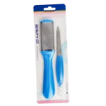 Set 2 limas para pies mango plástico 18x3cm y 15x1,5cm - Imagen 3