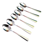 Blister cucharas acero inox. x 6 unid 20 cm largo