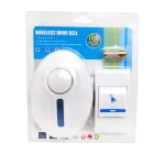 Timbre inalámbrico (11x7,5cm) + pulsador (8x4,5cm)+ pila 18 tonos