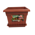 Maceta J&G cuadrada con plato 20x20x16cm