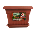 Maceta J&G cuadrada con plato 20x20x16cm - Imagen 2