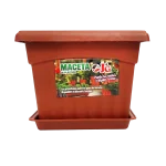 Maceta J&G cuadrada con plato 20x20x16cm - Imagen 4