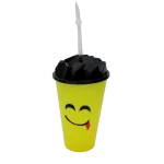 Vasorbito plástico diseño caritas 500ml 13x9cm - Imagen 2