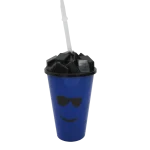 Vasorbito plástico diseño caritas 500ml 13x9cm - Imagen 3