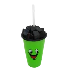 Vasorbito plástico diseño caritas 500ml 13x9cm - Imagen 4