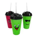 Vasorbito plástico diseño caritas 500ml 13x9cm - Imagen 5