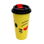 Vasorbito plástico 600ml diseño caritas 16x9cm