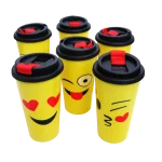 Vasorbito plástico 600ml diseño caritas 16x9cm - Imagen 4