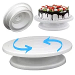 Base giratoria plástico para decorar tortas 28x7cm