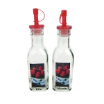 Aceitera y vinagrera vidrio x 2 unid 200 ml 19,5x5,5cm - Imagen 2