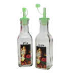 Aceitera y vinagrera vidrio x 2 unid 200 ml 19,5x5,5cm - Imagen 4