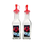 Aceitera y vinagrera vidrio x 2 unid 200 ml 19,5x5,5cm