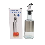 Aceitera vinagrera vidrio 250 ml 19,5x6,5cm - Imagen 4