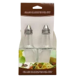 Aceitera y vinagrera vidrio x 2 unid 200 ml 19,5x5,5cm - Imagen 2