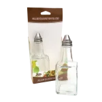 Aceitera y vinagrera vidrio x 2 unid 200 ml 19,5x5,5cm - Imagen 3