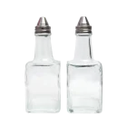 Aceitera y vinagrera vidrio x 2 unid 200 ml 19,5x5,5cm