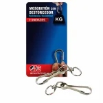 Mosquetón J&G c/destorcedor 6 cm x 2 unidades