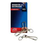 Mosquetón J&G c/destorcedor 6 cm x 2 unidades