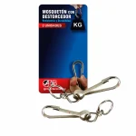 Mosquetón J&G c/destorcedor 8 cm x 2 unidades
