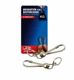 Mosquetón J&G c/destorcedor 8 cm x 2 unidades