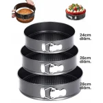 Torteras desmontables x 3 unid en caja regalo 24,26,28x7cm
